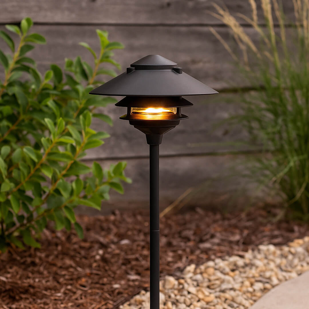 120V Cast Aluminum Large Top 3 Tier Pagoda Light Fixture - OAL-D5000-10T