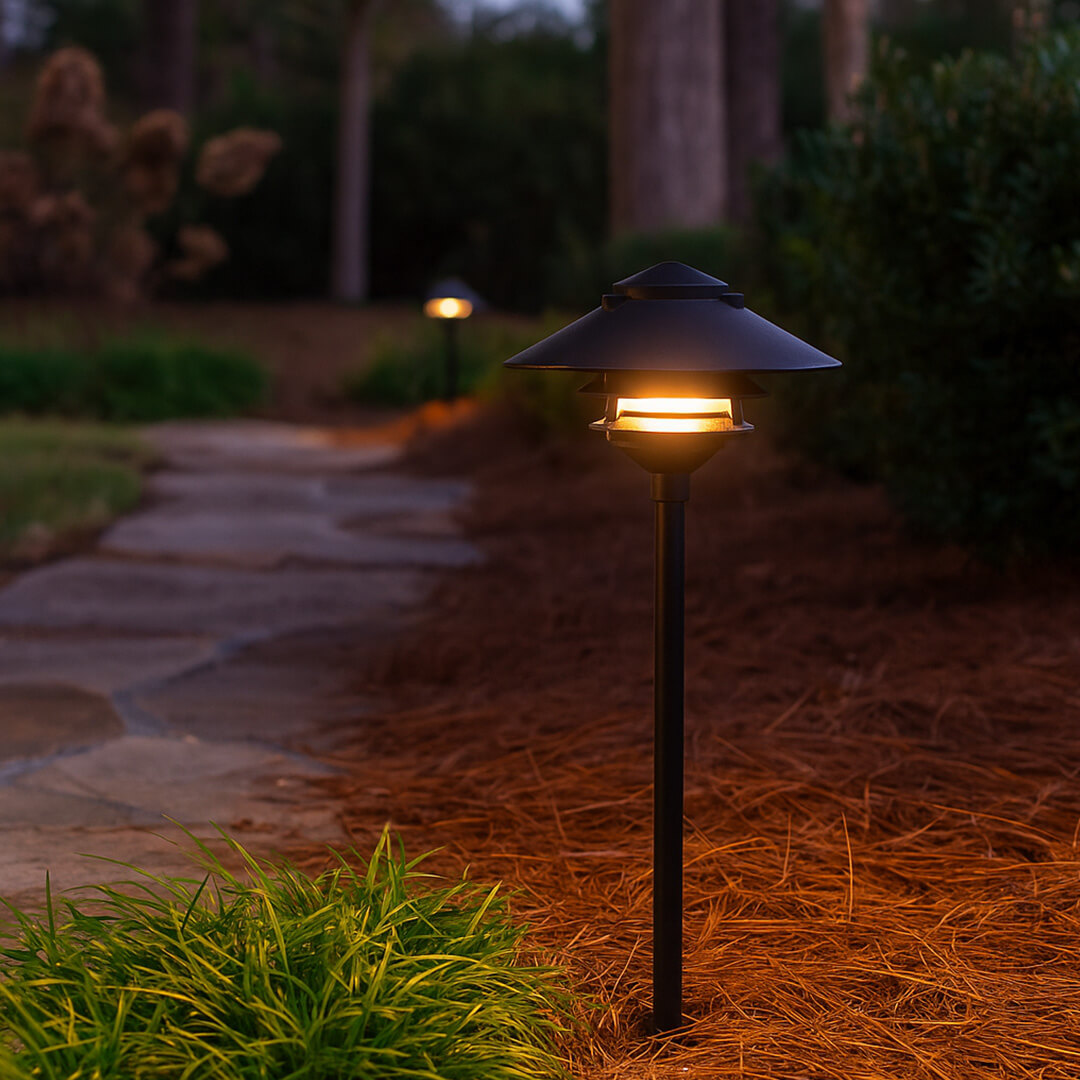 120V Cast Aluminum Large Top 3 Tier Pagoda Light Fixture - OAL-D5000-10T