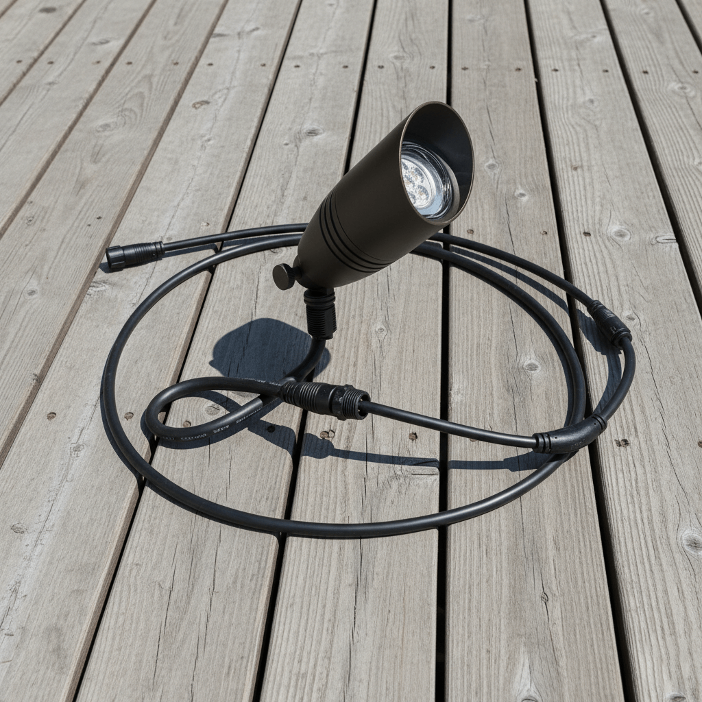 12V LED Outdoor Cast Brass Spotlight Kit, DIY Lighting Kit, Landscape Lighting, LED Bulbs Included, NSC - OSFLK-2105-3