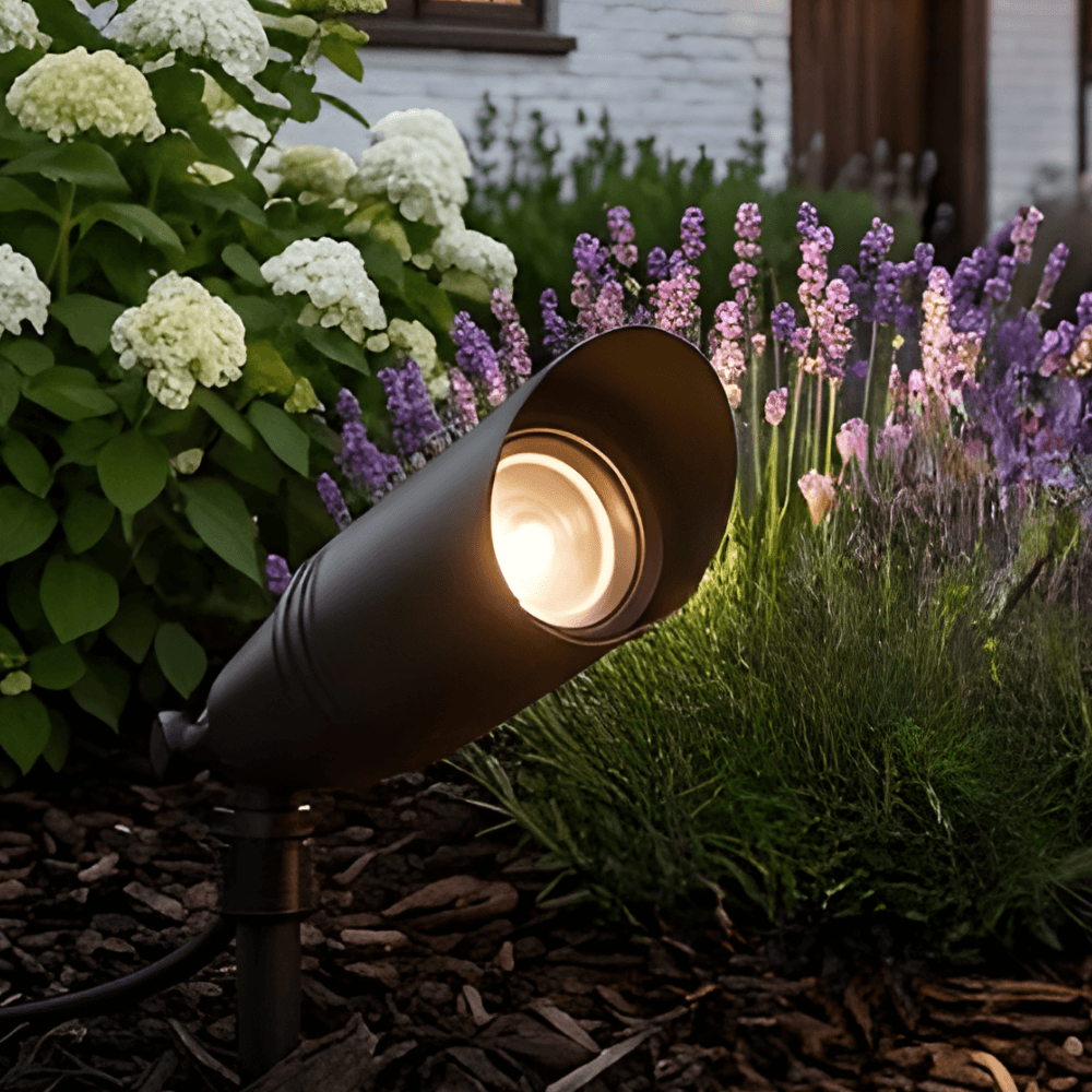 12V LED Outdoor Cast Brass Spotlight Kit, DIY Lighting Kit, Landscape Lighting, LED Bulbs Included, NSC - OSFLK-2105-3