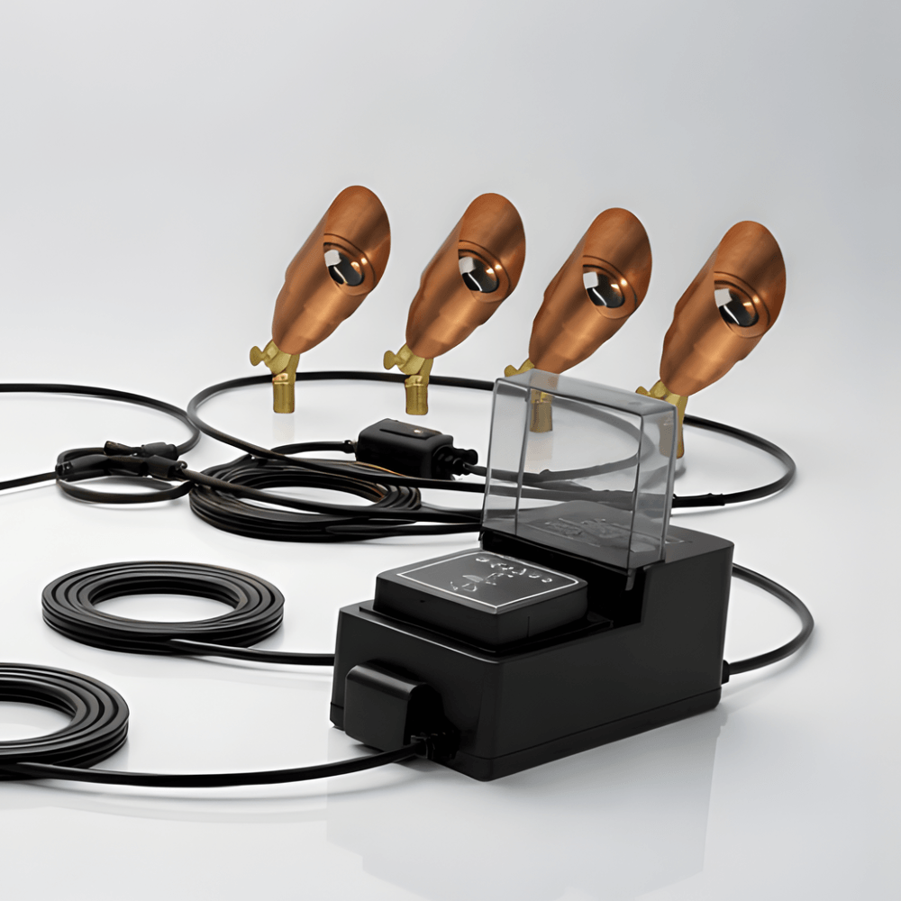 12V LED Adjustable Brass Spotlight NSC Kit, DIY Lighting Kit, LED Bulbs Included, NSC - OSFLK-008-3