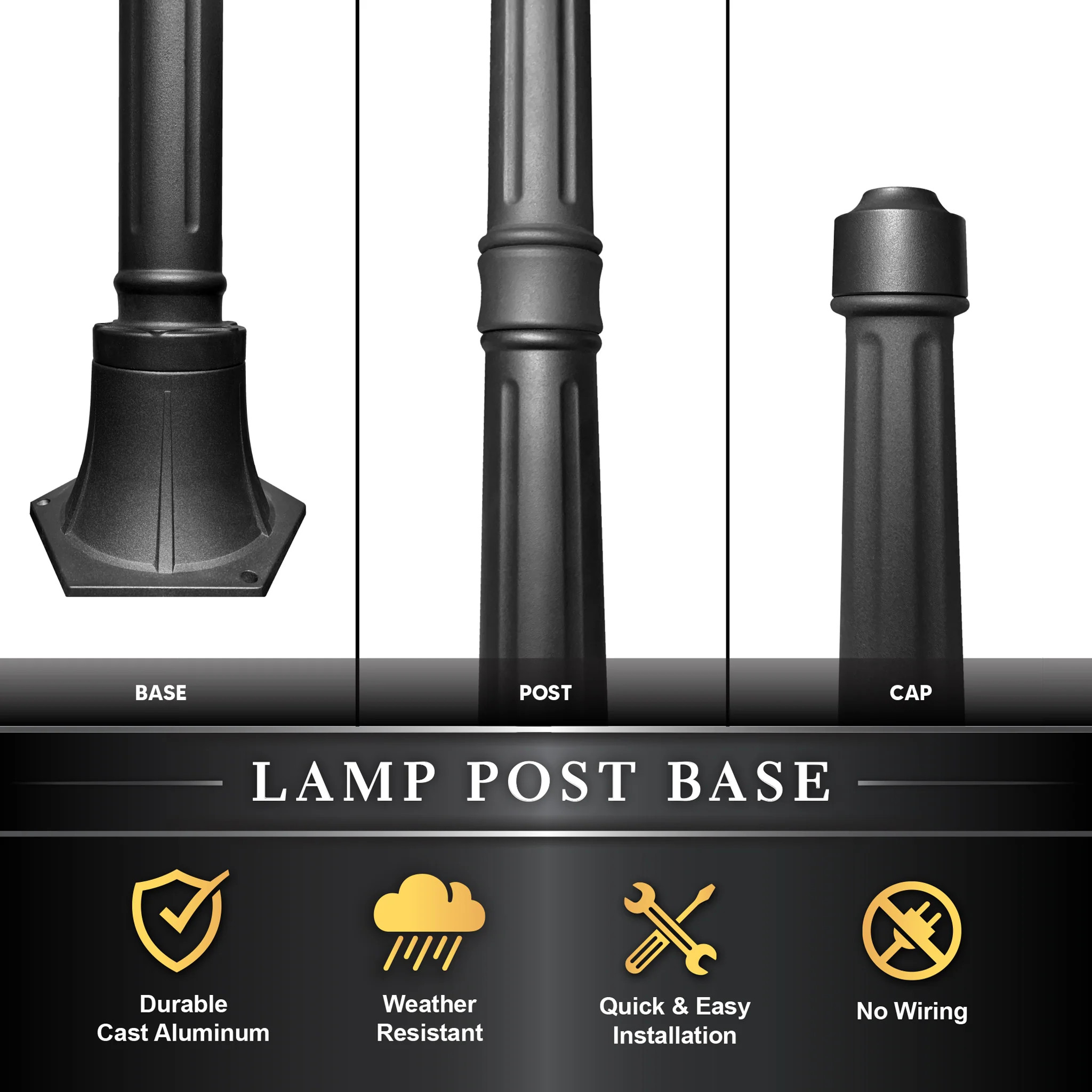 Classy Caps Lamp Post Base - Thumbnail 3