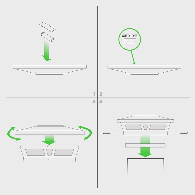 6X6 Oxford Solar Post Cap, IP65, Solar Powered,  2700-3200K,  Black Aluminum Finish  - OSO-CLC-SLX772B 6X6 Oxford Solar Post Cap, IP65, Solar Powered,  2700-3200K,  Black Aluminum Finish  - OSO-CLC-SLX772B