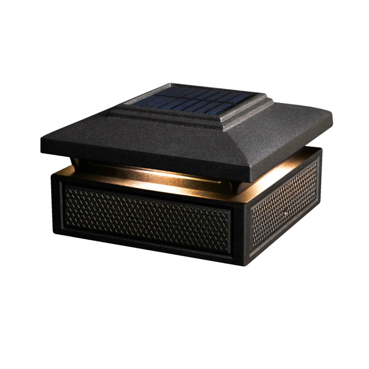 Lumineer Smart Solar Post Cap in Black Main Lumineer Smart Solar Post Cap in Black Main