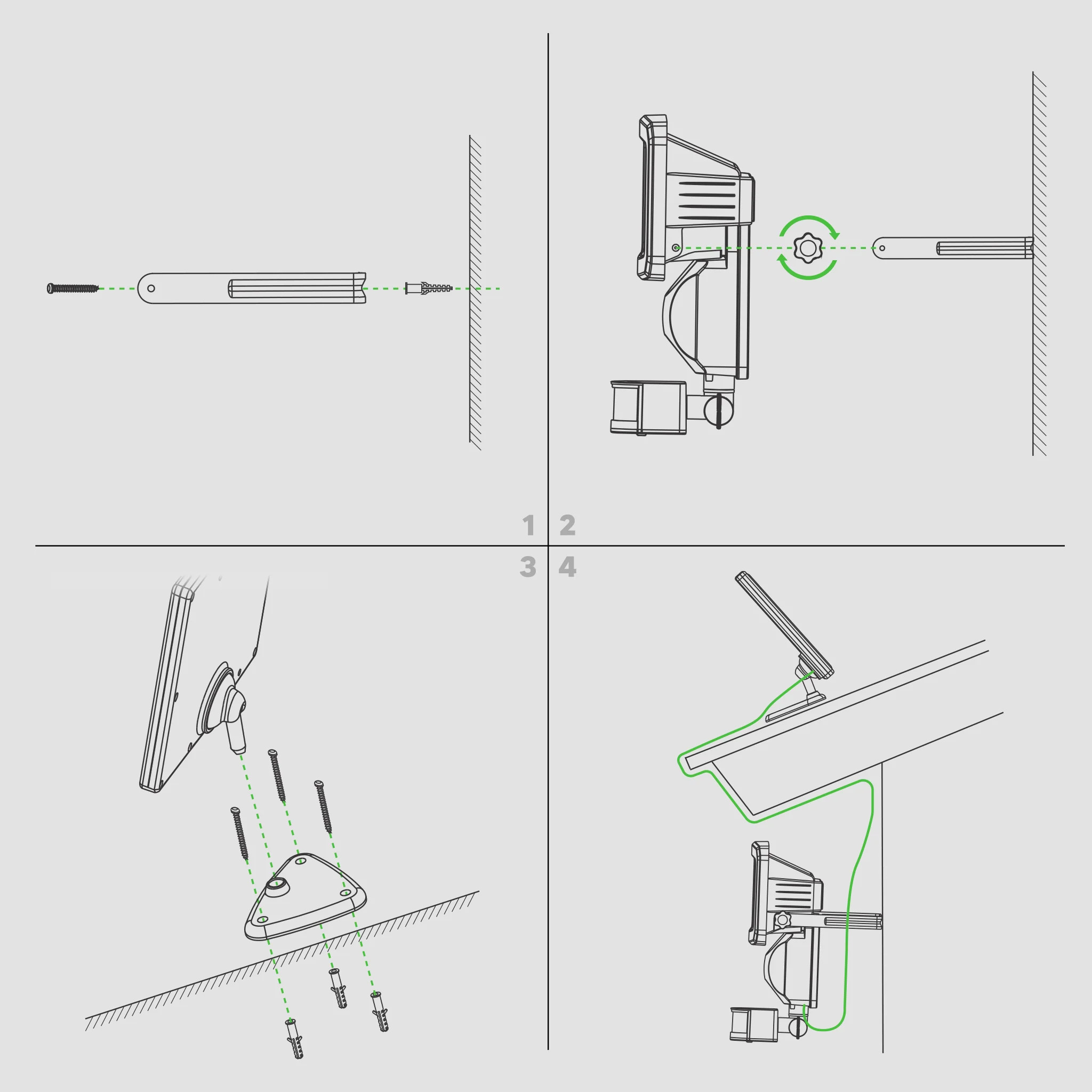 Instructions of Solar Led Security motion activated light in white
