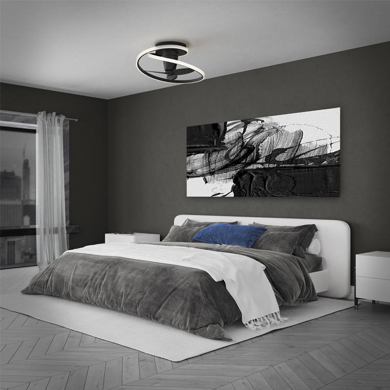 Black  Veloce Smart Fan In Scene
