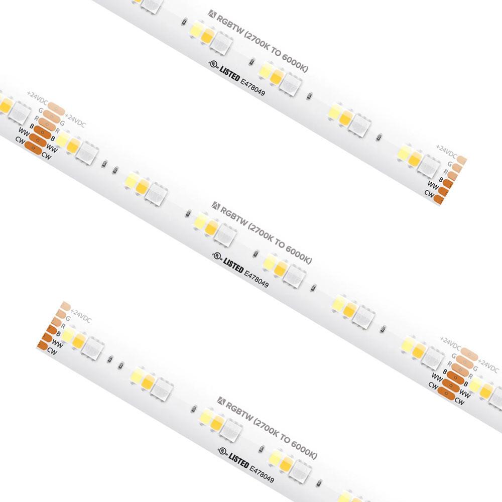 American Lighting 24V Dynamic RGB+Tunable CCT Tape Light, 13.1FT Reel, 7-Watts & 410-Lumens Per Foot, Cuttable Every 3.94", Dimmable, IP54 Rated, cULus Listed - TPL-AML-SPTL-RGBTW 