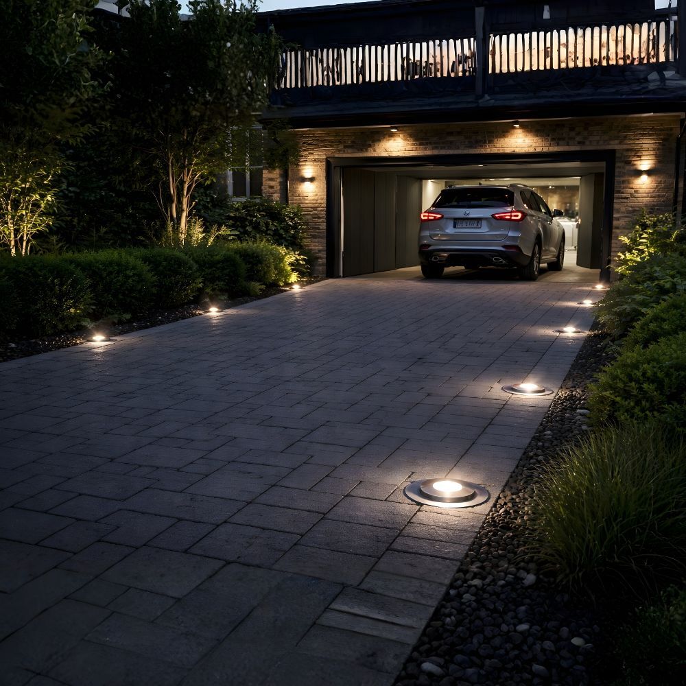 2" LED Inground-3000K-LG Round-30FT Wire