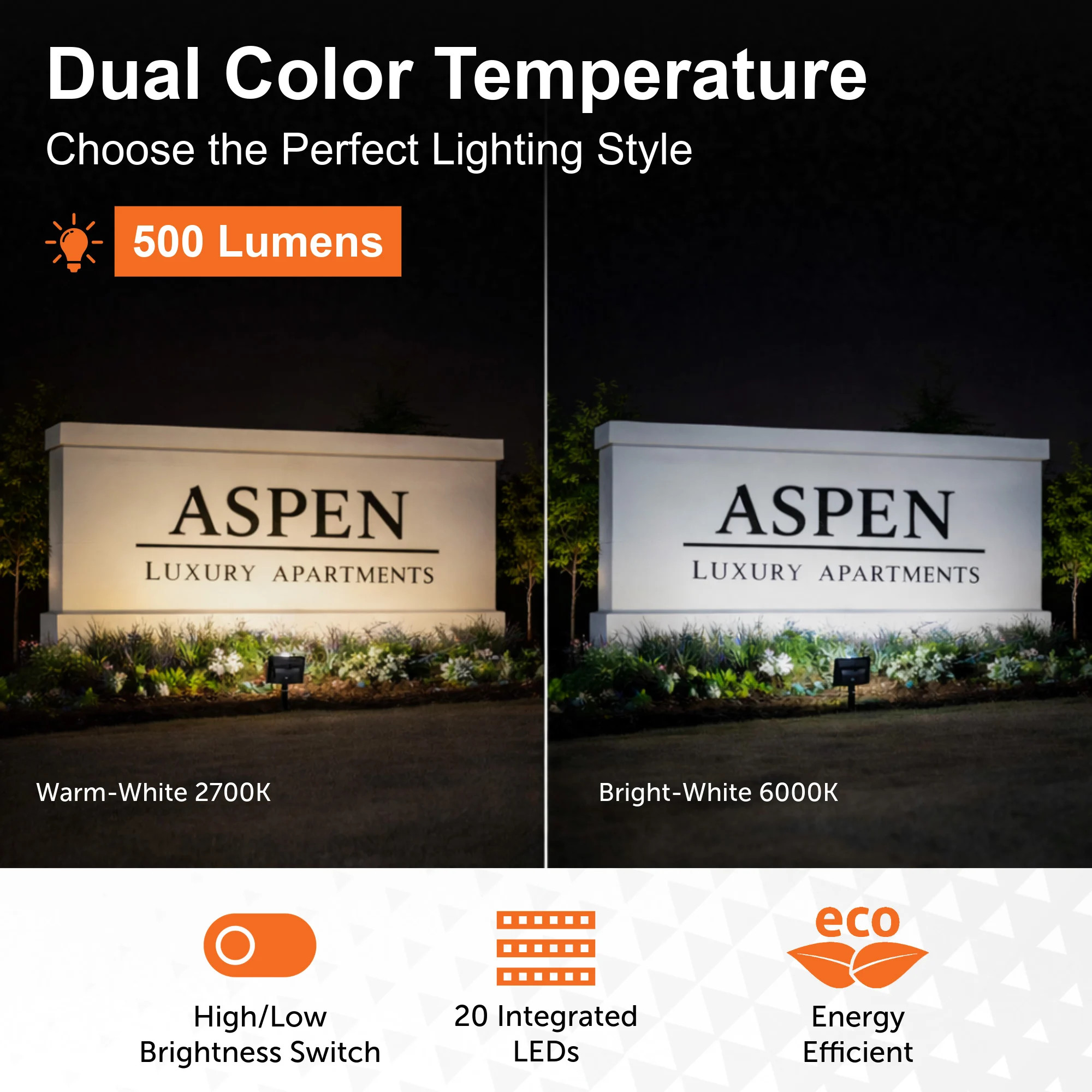 Pro-Dual Color Solar Flood Light