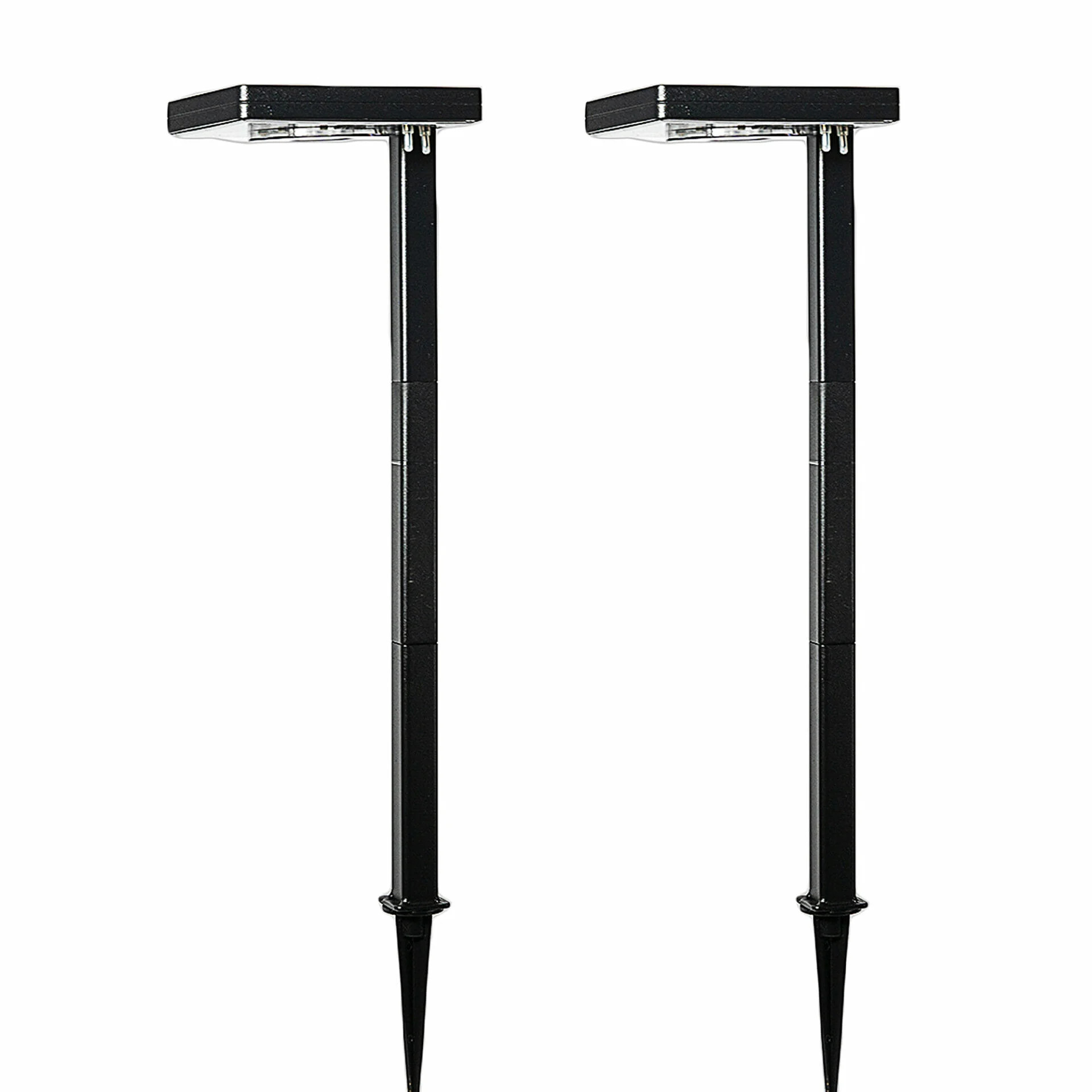 Contemporary Square Solar Pathway Light with 3 Ground Stake Mounting Options and Dual Colors