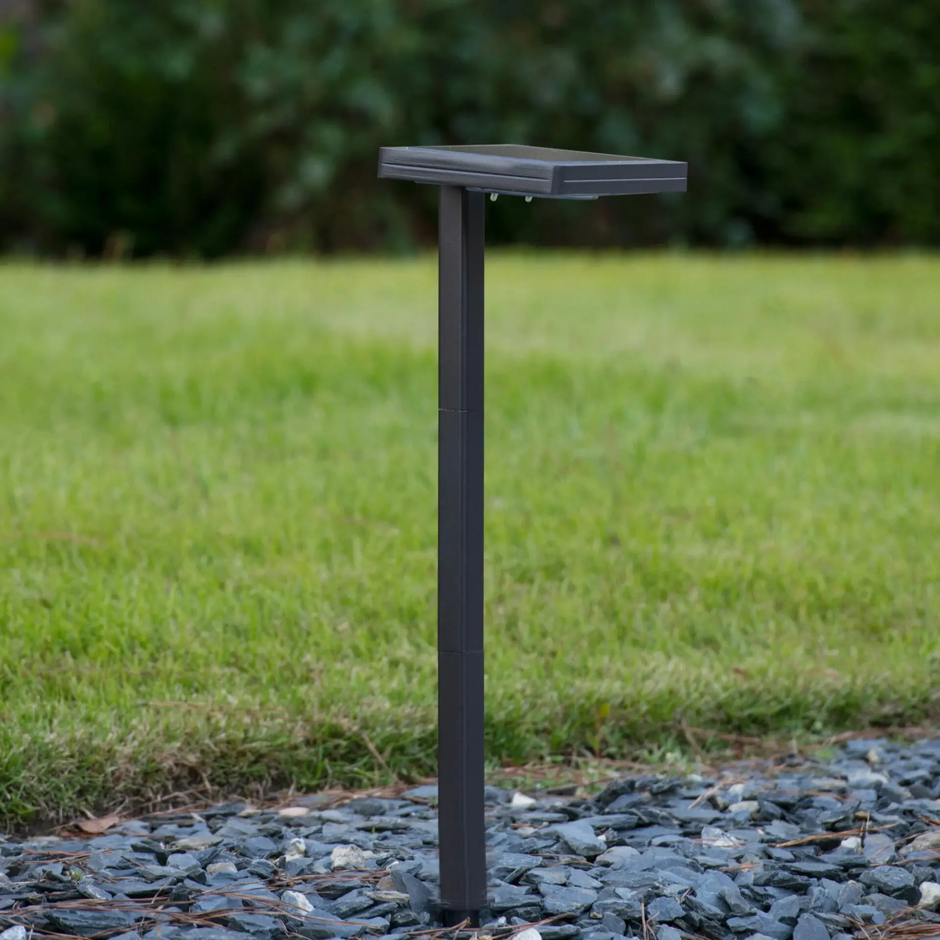 Contemporary Square Solar Pathway Light with 3 Ground Stake Mounting Options and Dual Colors