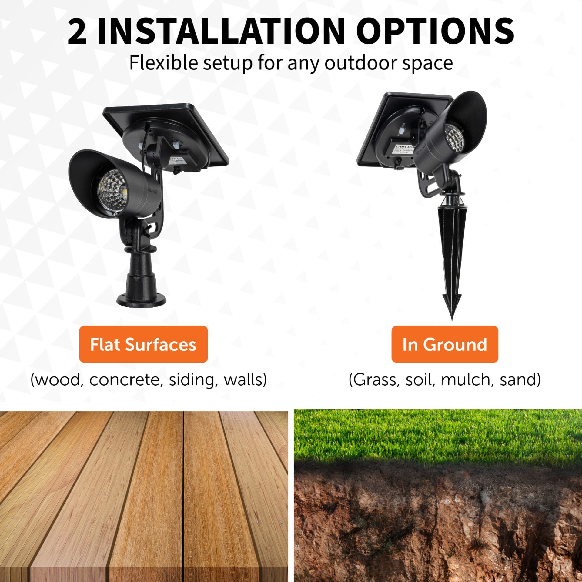 Sunset Glow Garden Bundle  4-Pathway + 2-Spotlight Solar Lighting Kit