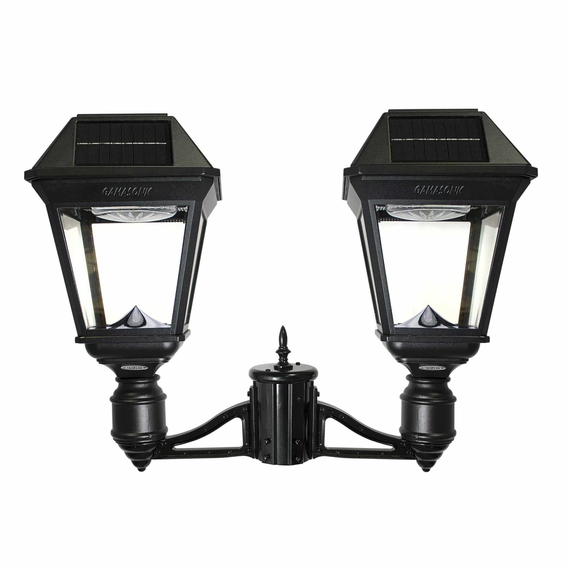Imperial III Commercial Solar Double Post Light with Dual Color Temperature and 3″ Fitter