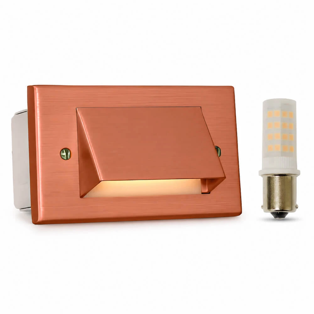 12 Volt Recessed Step Light 1 Louver Included LED Bulb