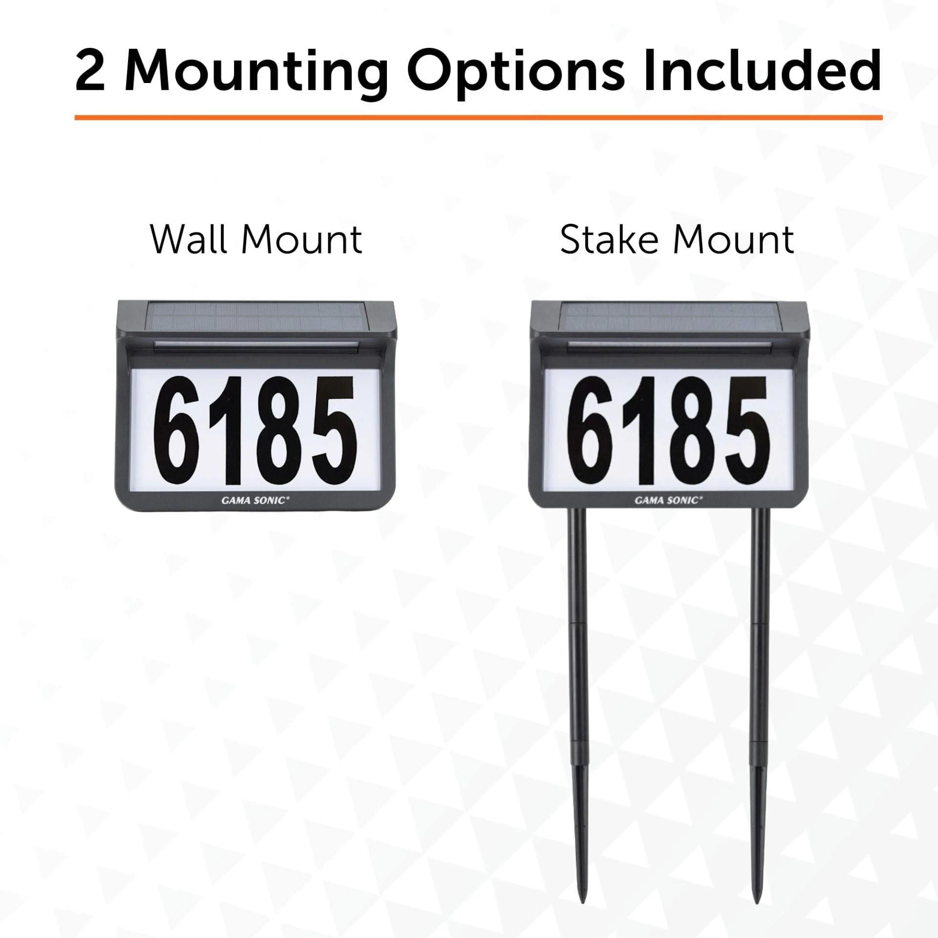 Solar Address Wall Plaque Light