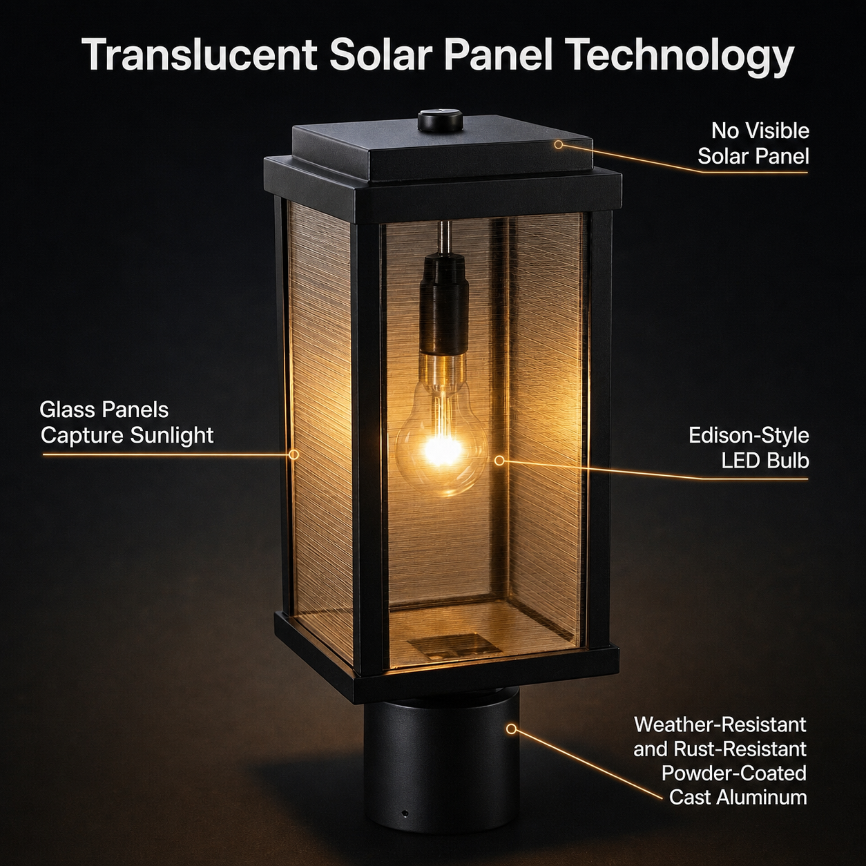 Modern Nova Translucent Solar Light