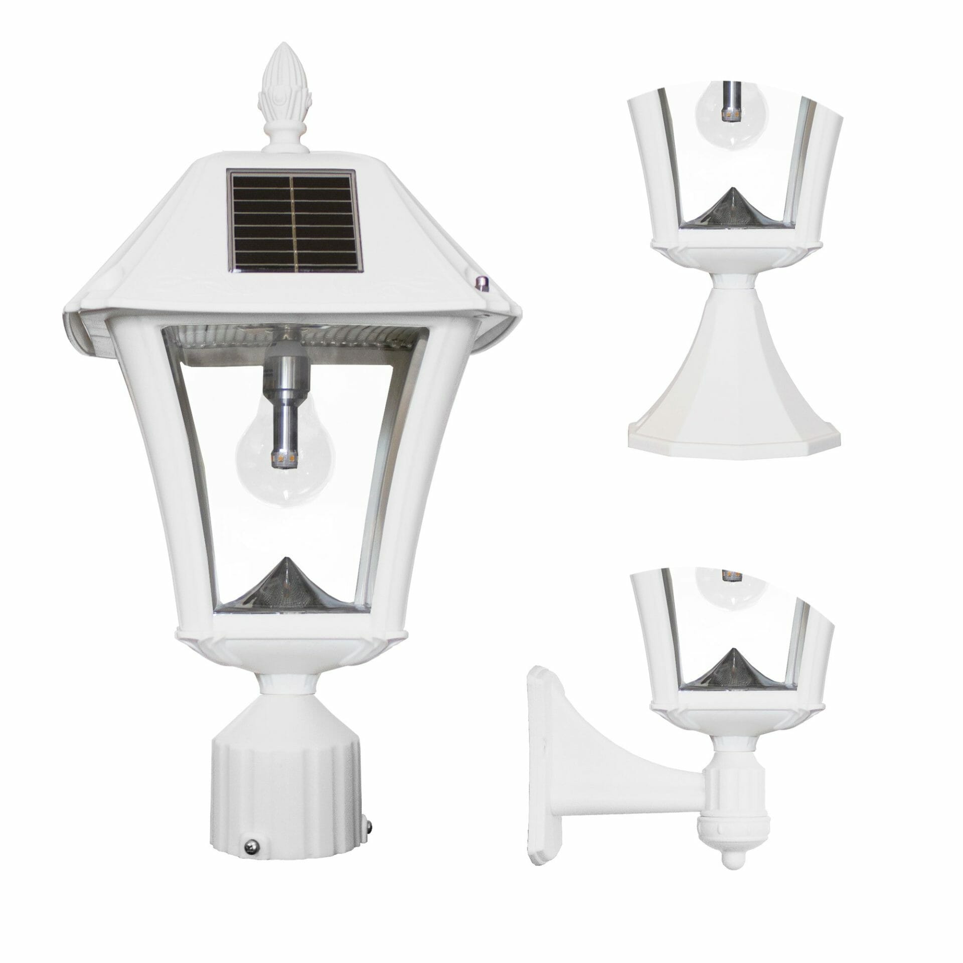 Baytown II Bulb Solar Post Light