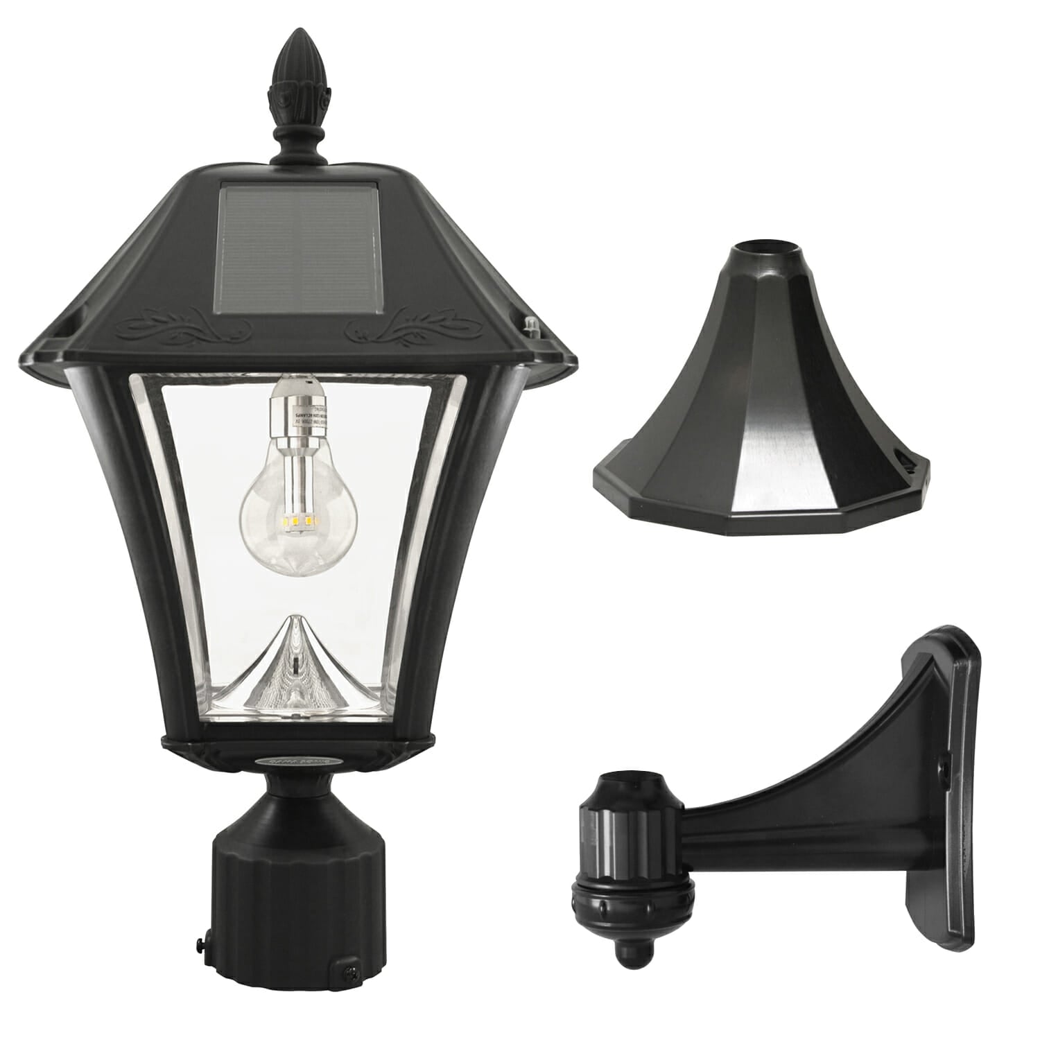 Baytown II Bulb Solar Post Light