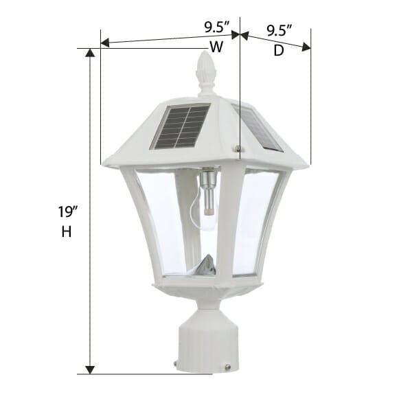 Baytown II Bulb Solar Post Light