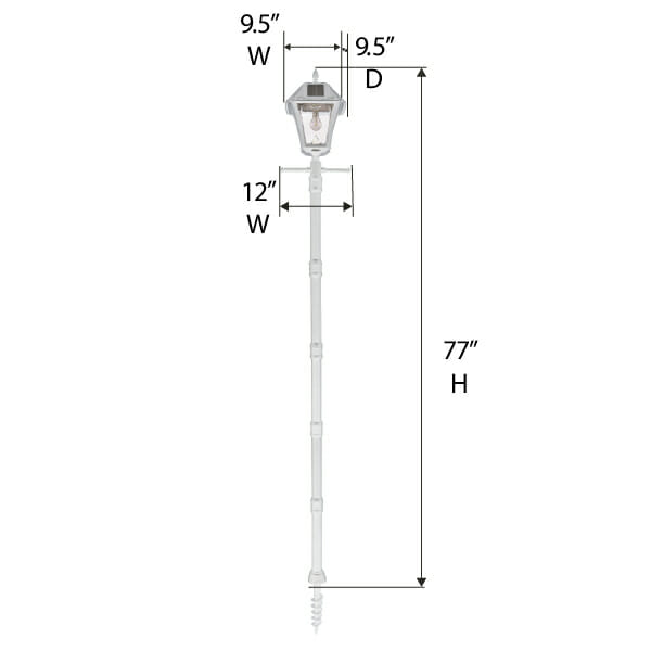 Baytown II Bulb Solar Lamp Post