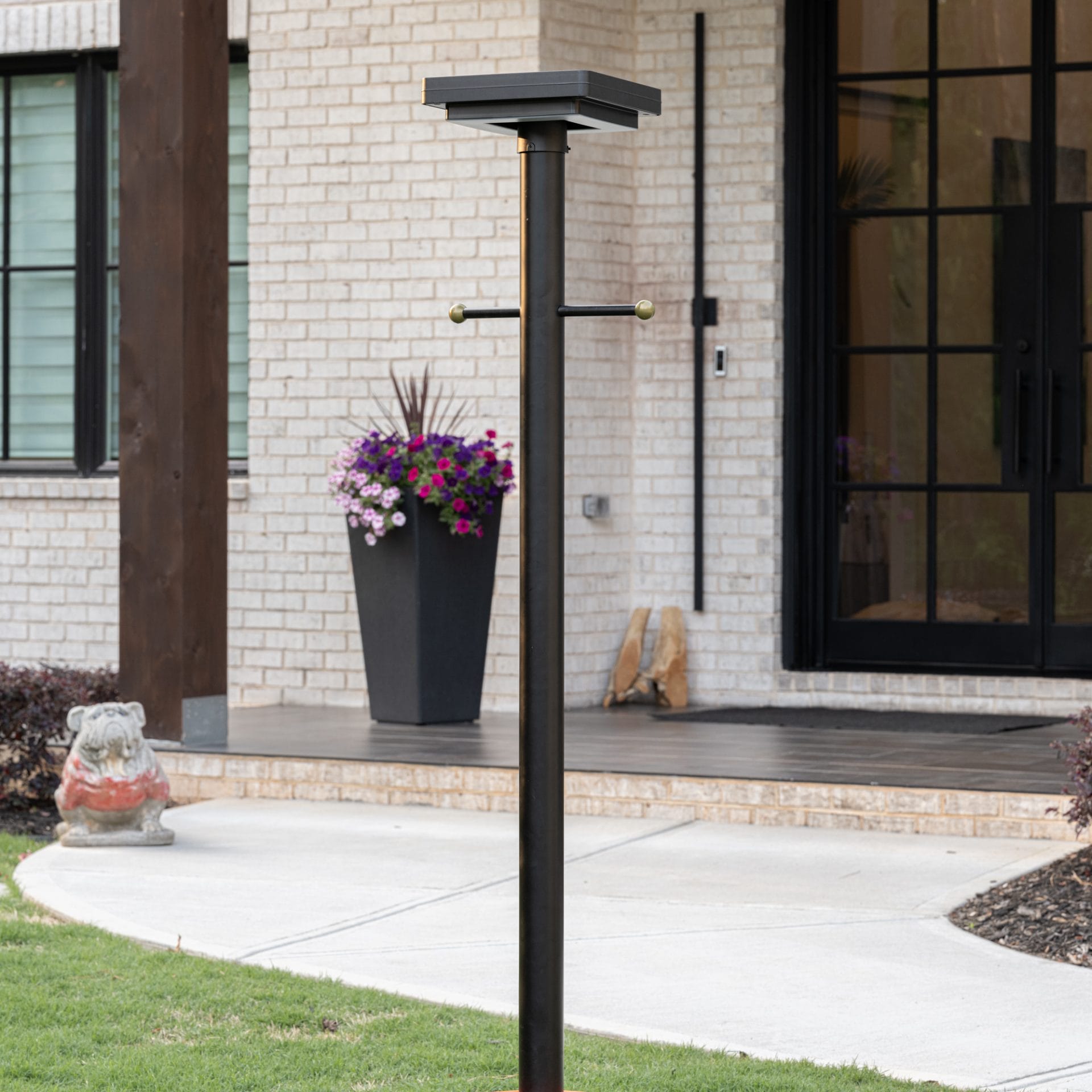 Contemporary Square Solar Post Light