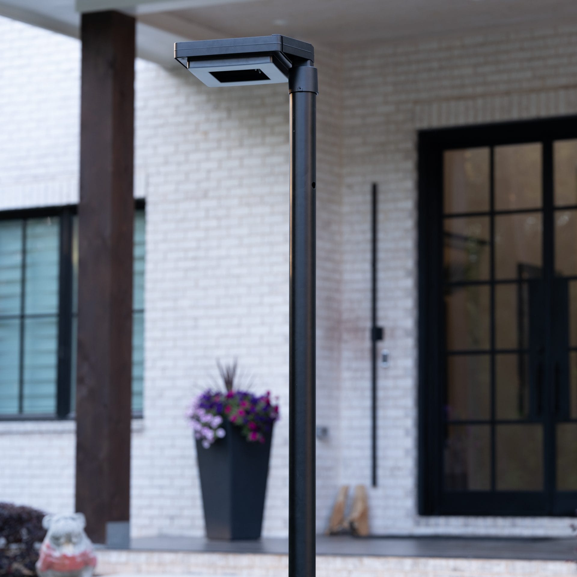 Contemporary Square Solar Post Light