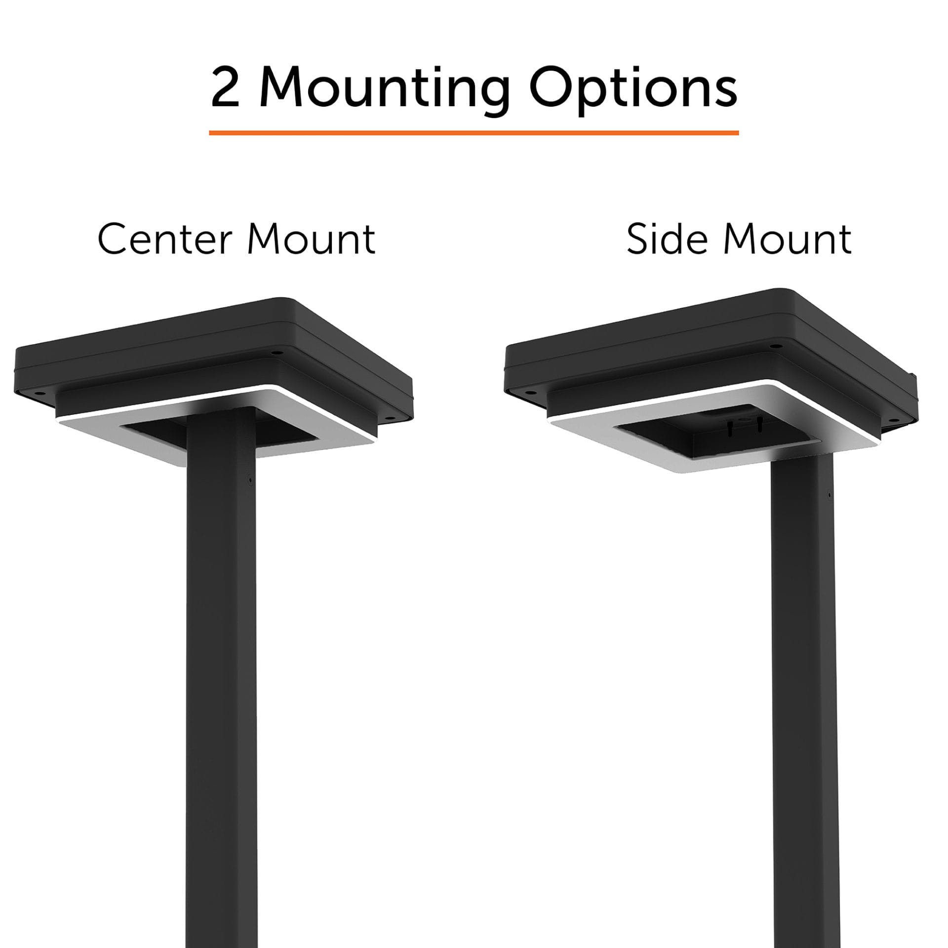 Contemporary Square Solar Post Light
