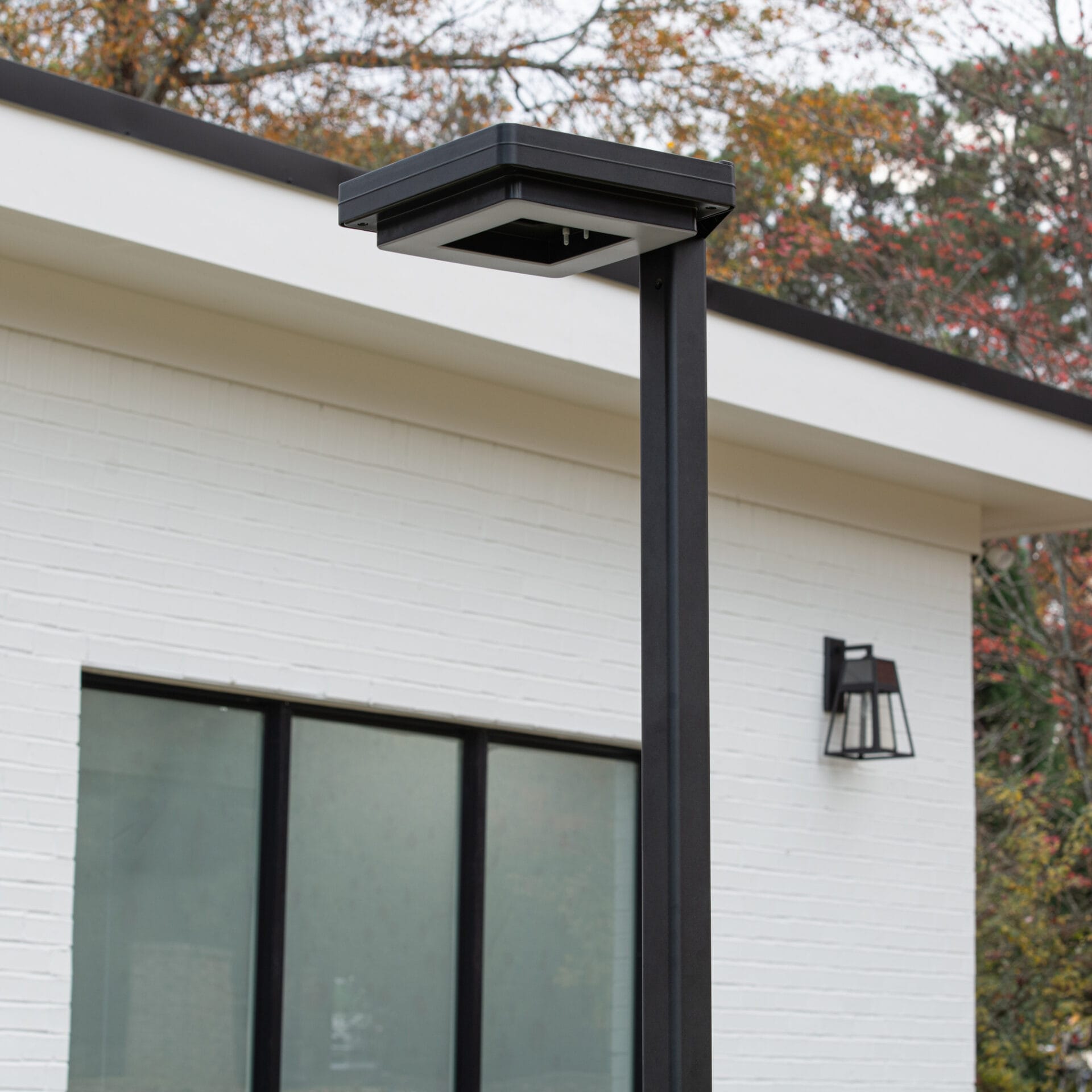 Contemporary Square Solar Lamp Post