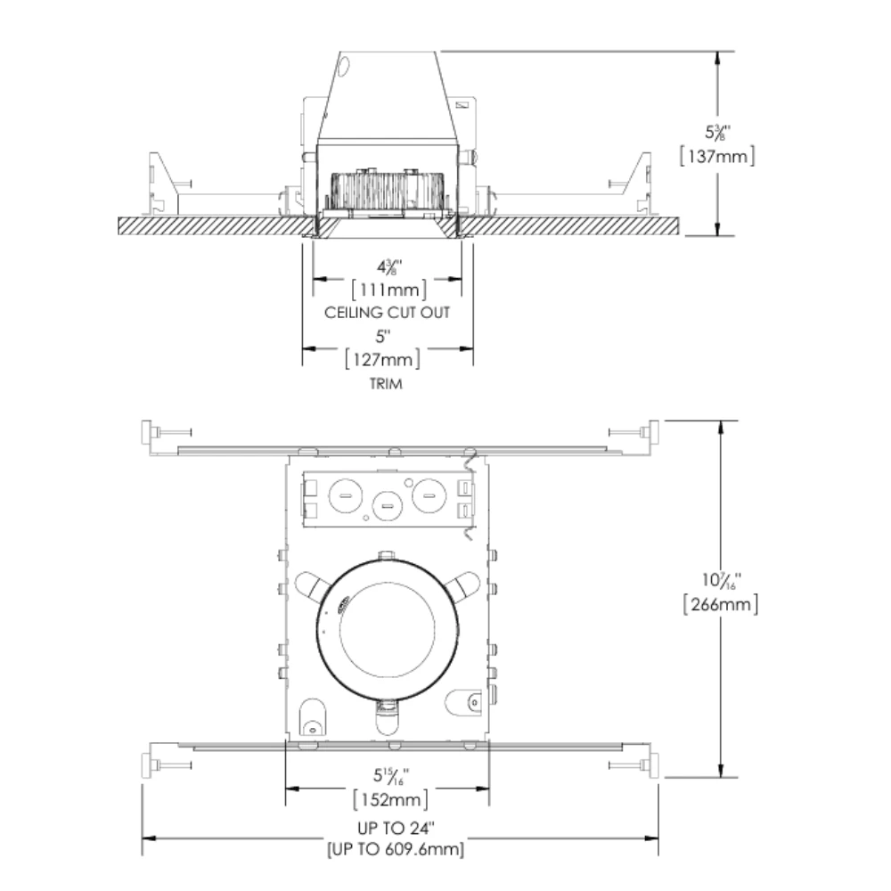 4″ New Construction LED IC Housings - 6 Pack