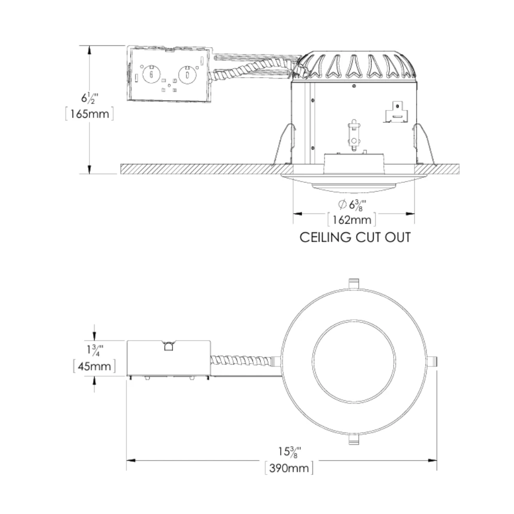 6″ Shallow Remodel LED IC Housings - 6 Pack