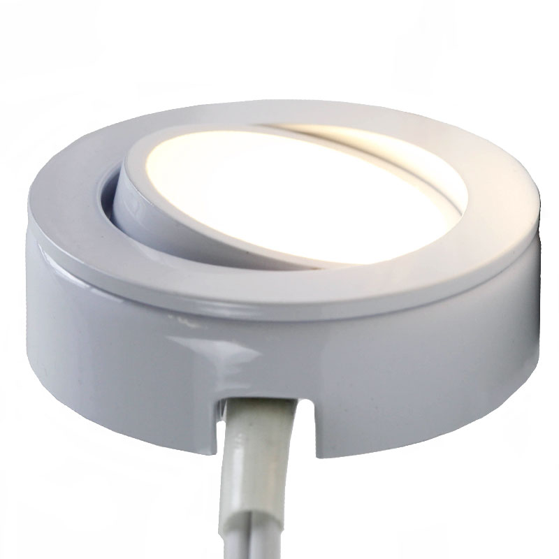 Satin Nickel AQCPK10 LED Under Cabinet Puck Light