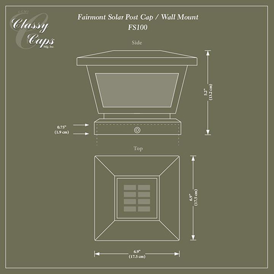 Post Cap Dimensions Example