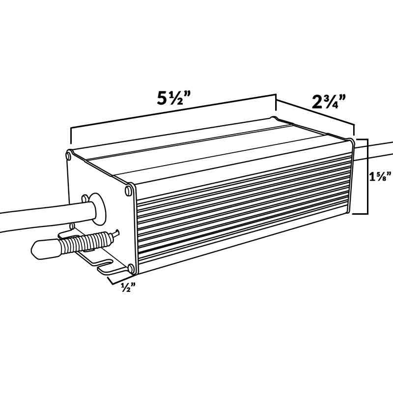 120V 600w Large DC Rectifier Dimming Controller Dimensions Diagram