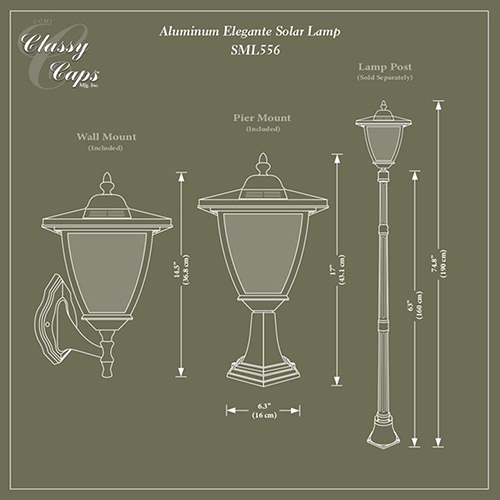 Eleganté Light Dimensions Example