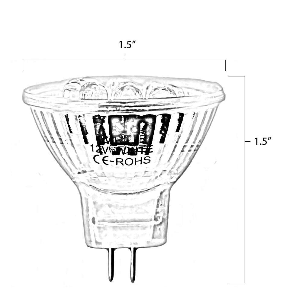 LED MR11 Light Bulb Dimensions