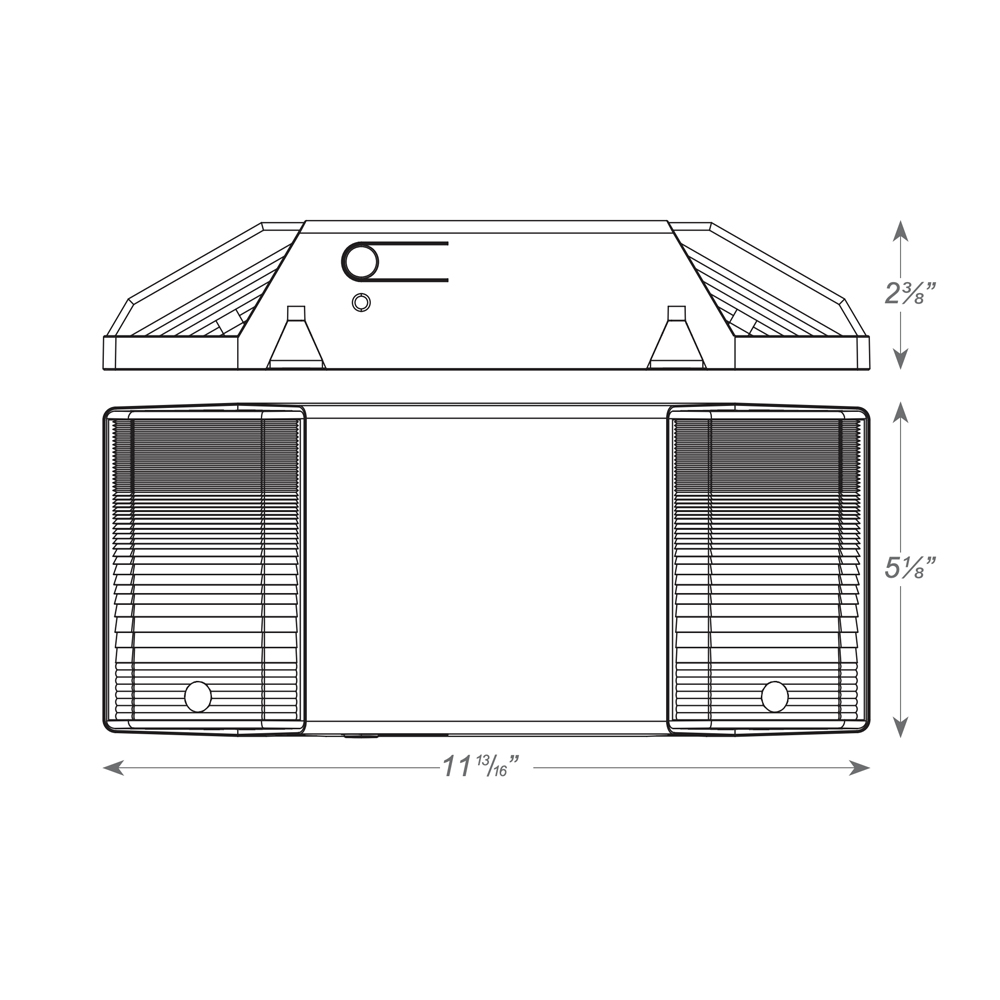 Emergency Light CE70 Dimensions