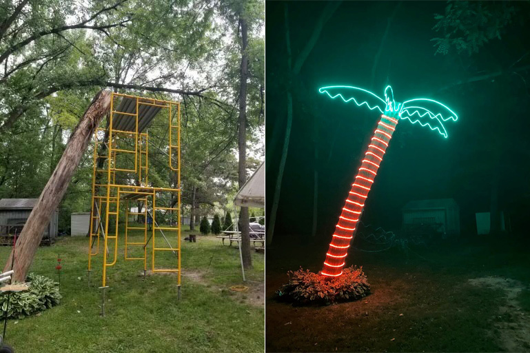 Endura Rope Light Tree Installation