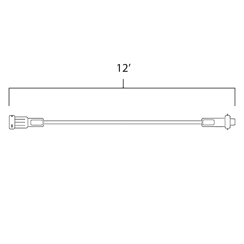 12 Foot Coaxial Extension Cable Dimensions