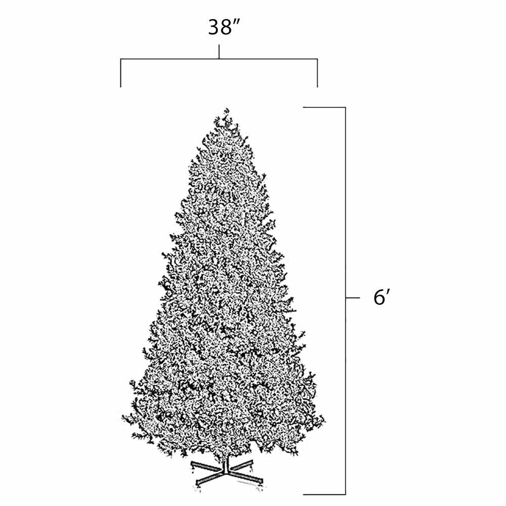 6 Foot Calgary Pine Christmas Tree Dimensions