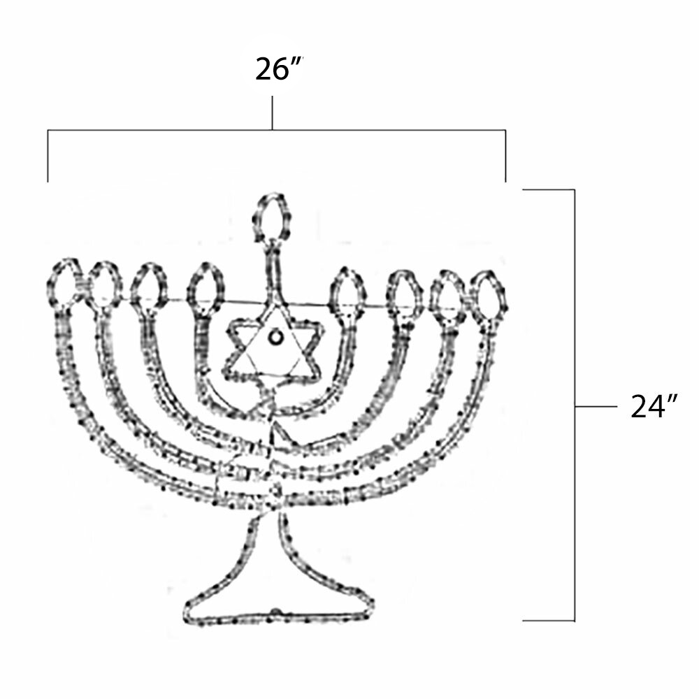 Menorah Dimensions