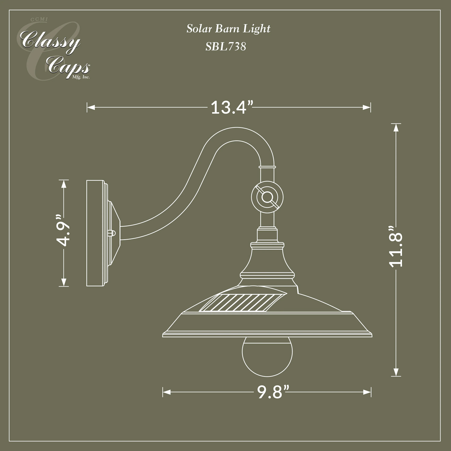 Barn Light Dimensions Example