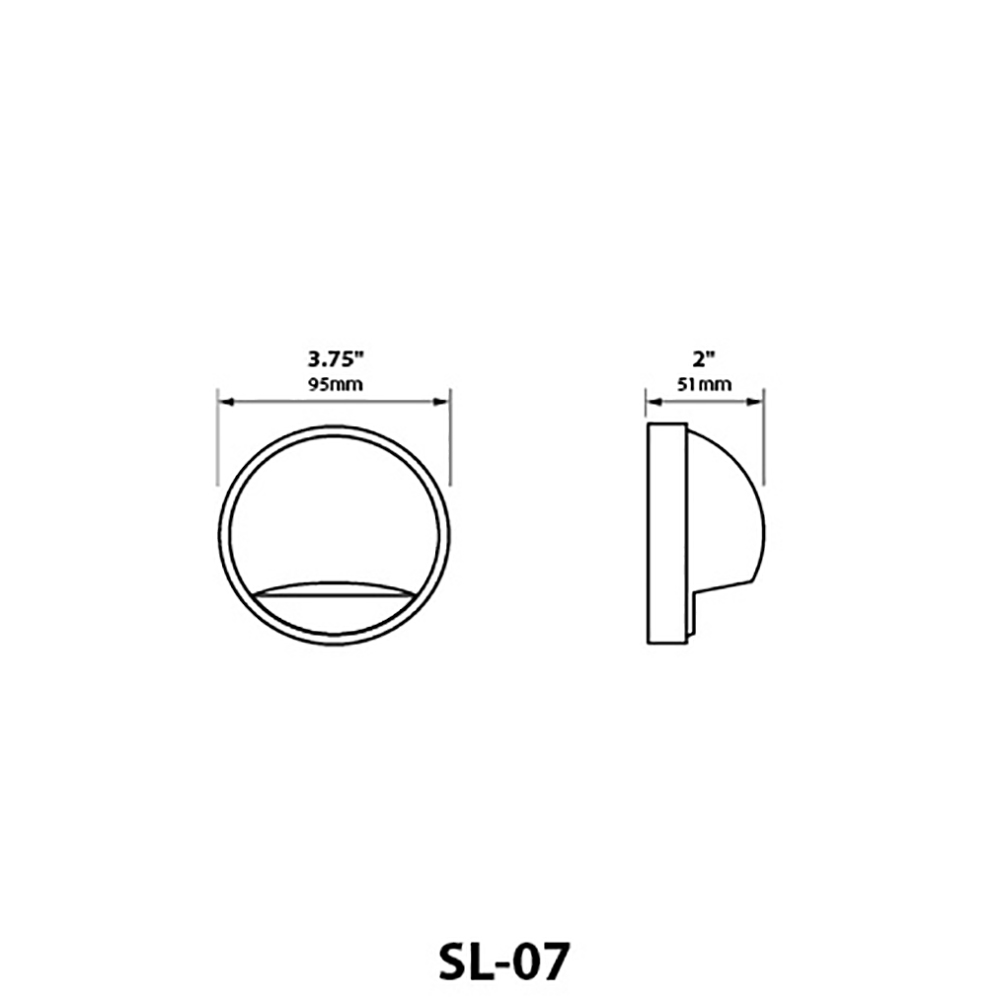 Outdoor Surface Step Light Dimensions