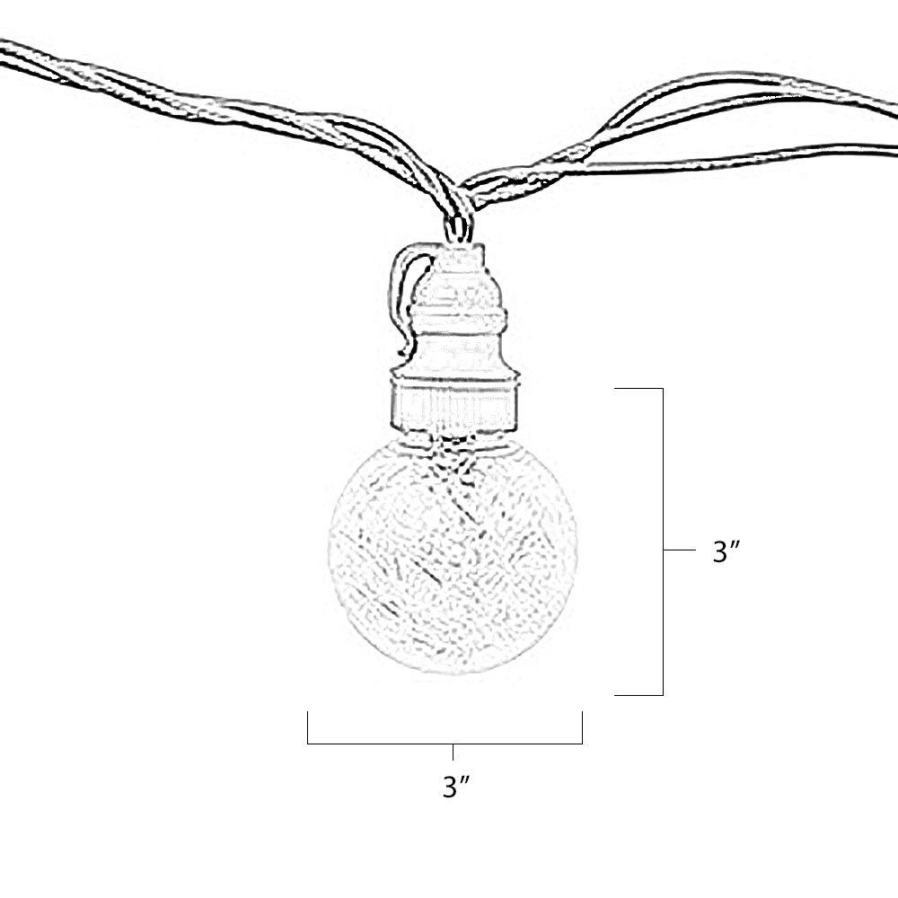 Tinsel String Light Dimensions