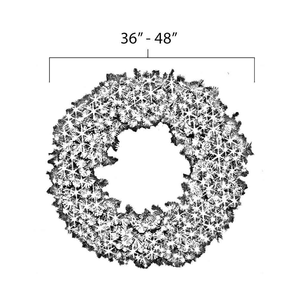 Undecorated LED Christmas Wreath Dimensions