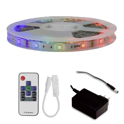 LED RGBW Strip Light Kit 120V AC 16 ft Reel