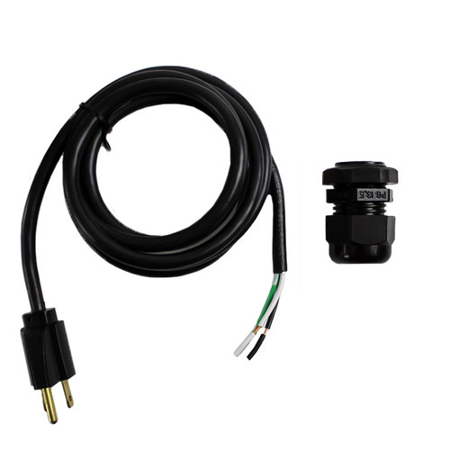 6 Foot Outdoor Rated 3 Prong Pigtail Cord Kit AQLighting