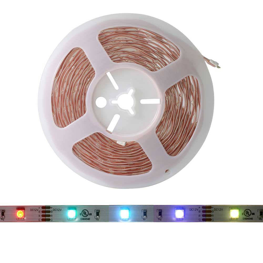 LED RGBW Strip Light Kit 120V AC 16 ft Reel