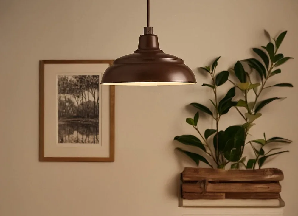R Series gooseneck dome light over framed artwork on an interior wall