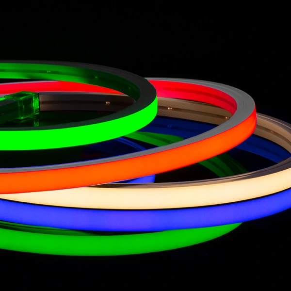 RGBW NeonFlex LED strips in red, green, blue and white for holiday lighting