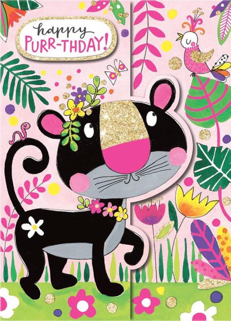 Cute Cat Purr-thday Birthday Card children cool cute birthday greeting card